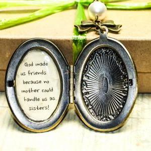 Personalized Message Locket-bridesmaid Gift