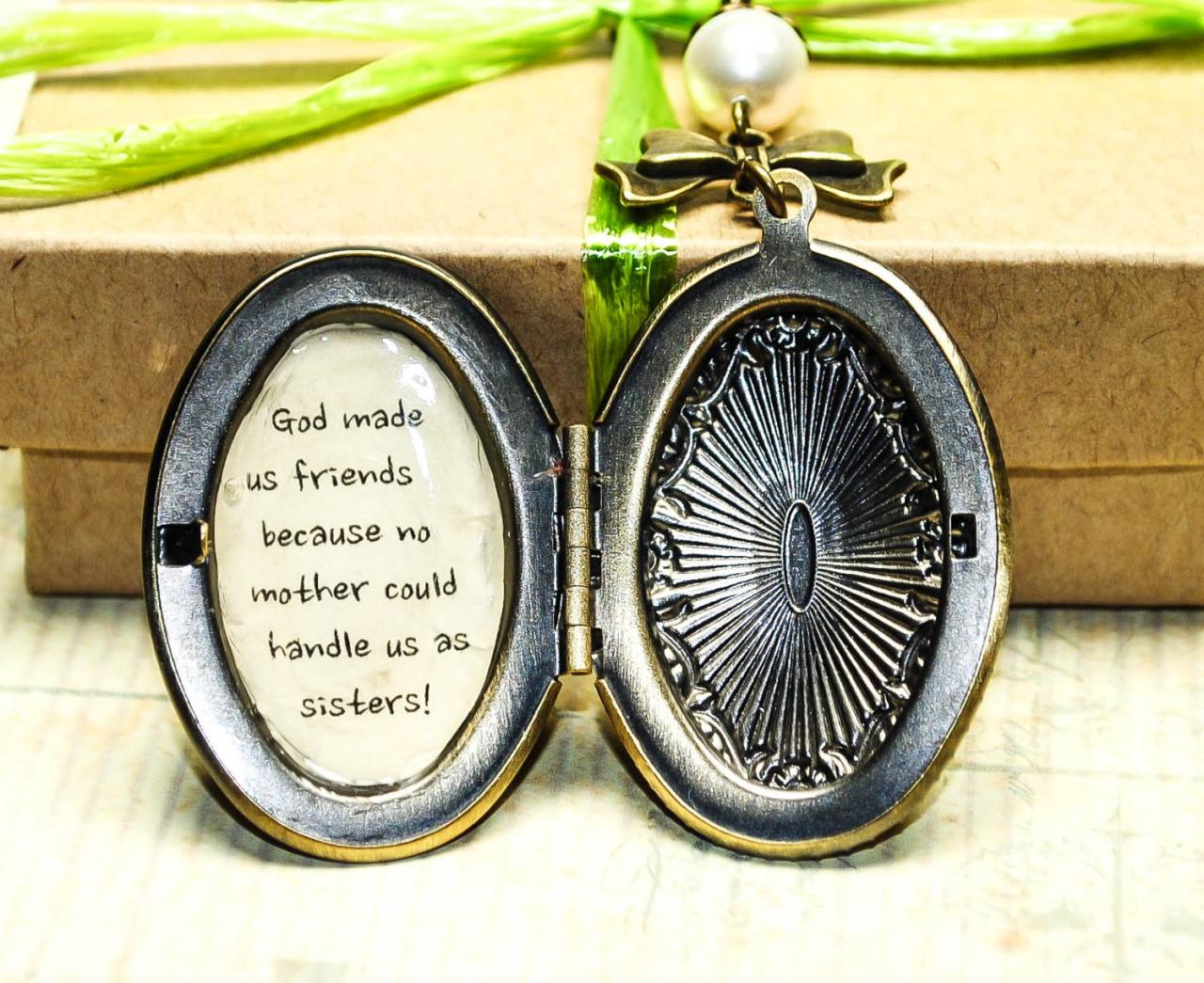 Personalized Message Locket-bridesmaid Gift