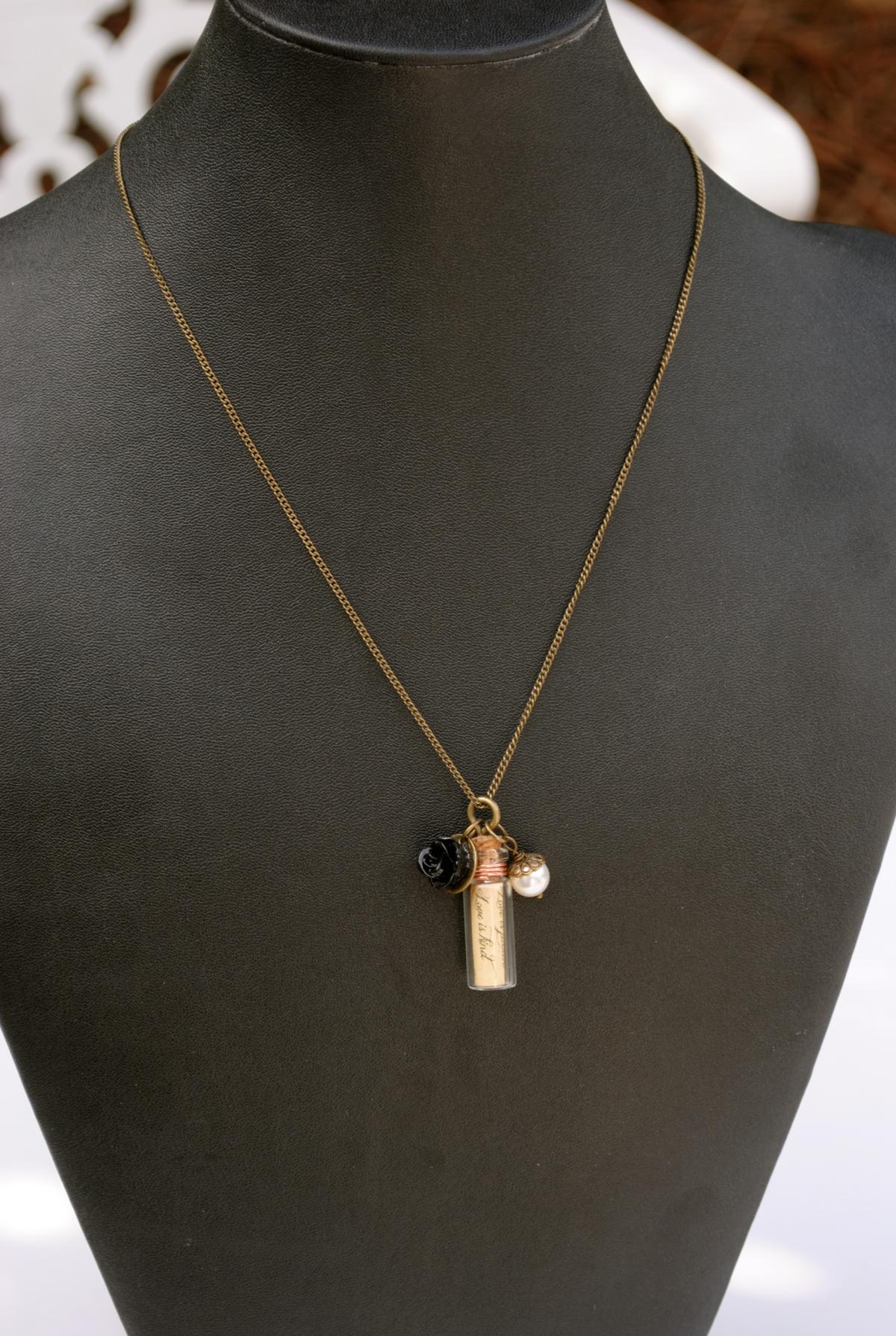 Personalized Message In A Bottle Necklace-friendship-bridesmaids Gifts